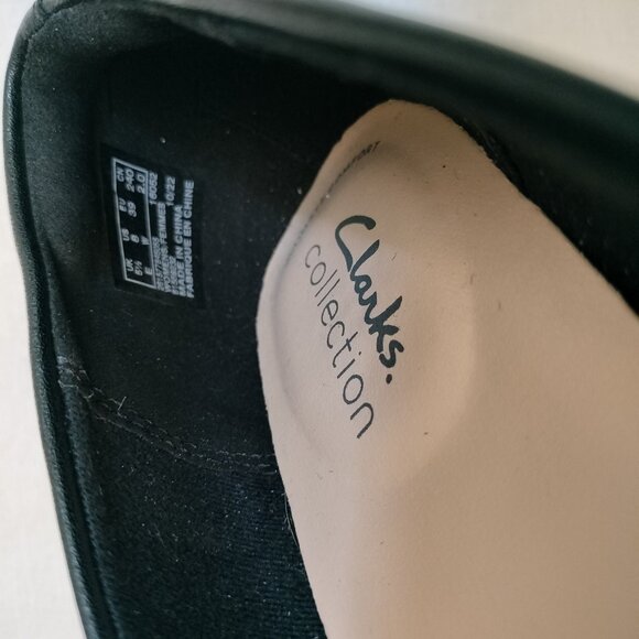 Clarks Collection Classic Pumps: Black Leather - Picture 7 of 10